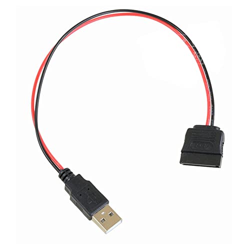 Bolwins P52S USB auf SATA Stromkabel 2,5" Festplatten USB Stromkabel für PC SATA Festplatte, Kompatibel zum Serial ATA Standard, USB Stecker auf SATA 15pin zusätzliche Stromversorgung, 30cm von Bolwins