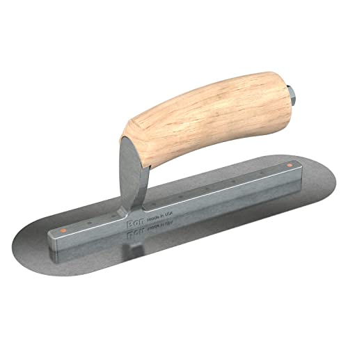 Bon 66-190 10-in x 3-in Carbon Steel Round End Finish Trowel with Wood Handle - Long Shank von Bon
