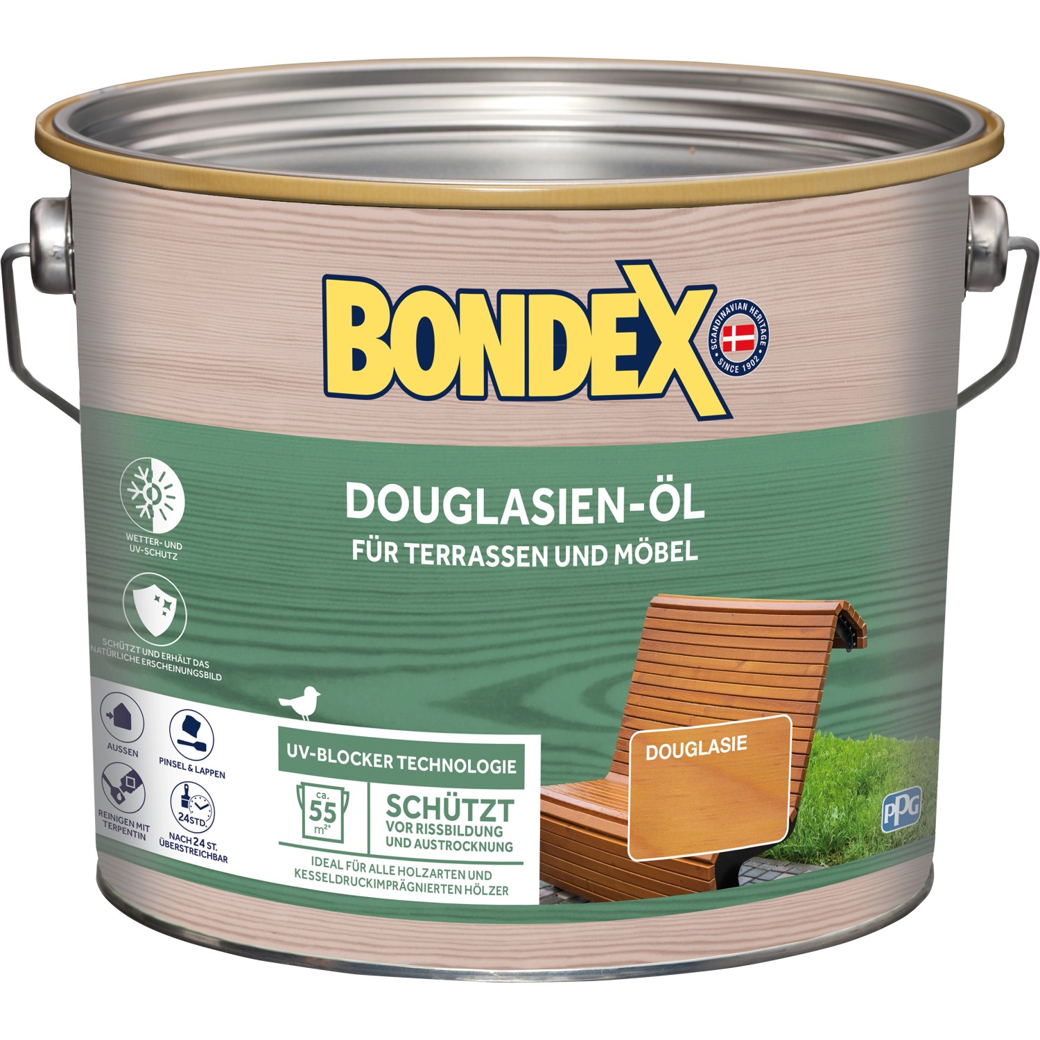 Bondex Douglasien-Öl Holzschutz für außen matt 2,5 l von Bondex