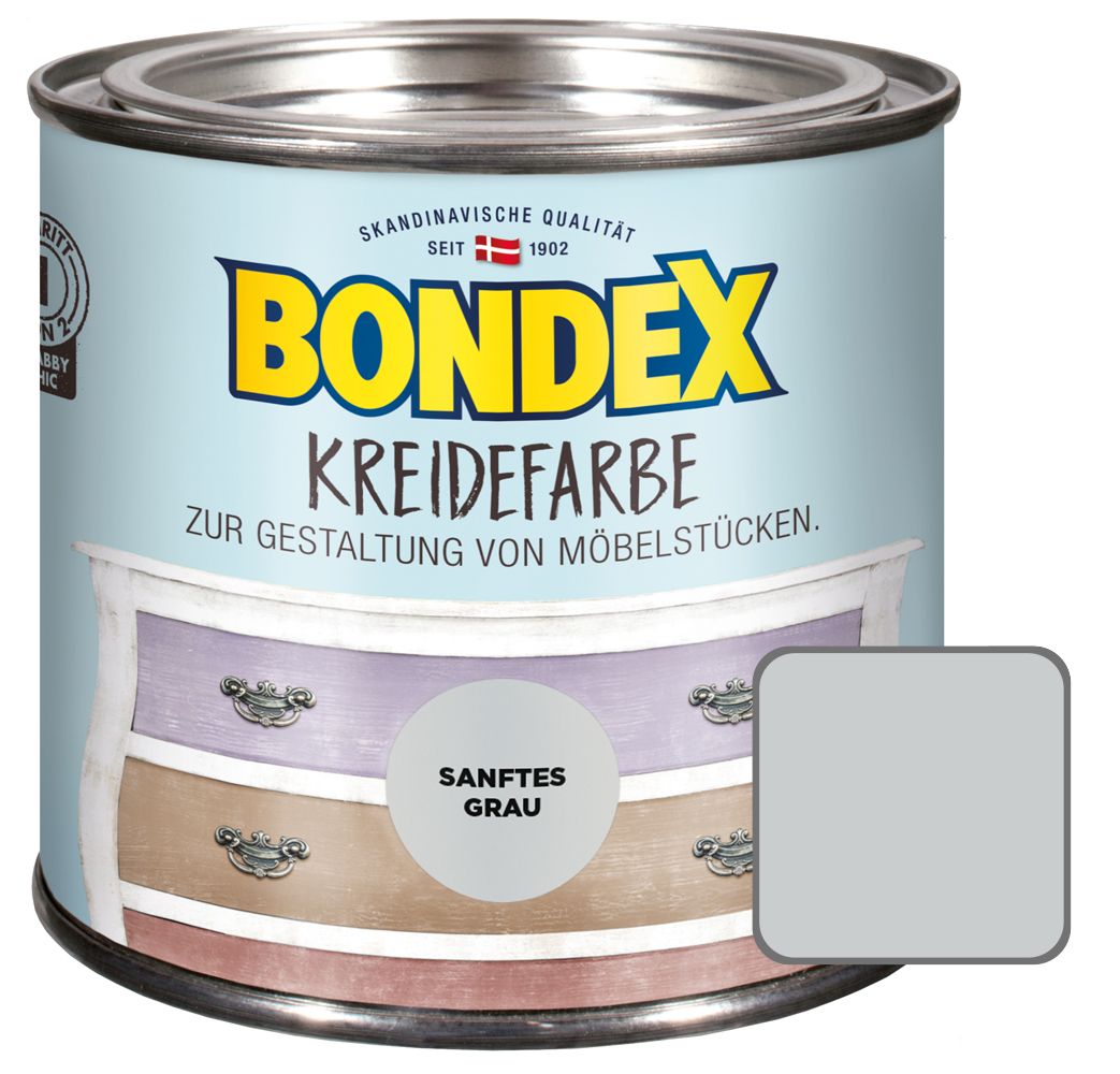 Bondex Kreidefarbe 500 ml sanftes grau von Bondex