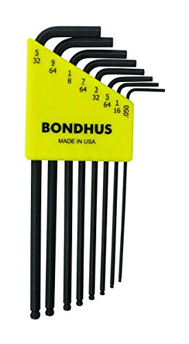 Bondhus 10932 8 Stück Kugeltreiber« L-Schraubenschlüssel, Größen .050-5/32 Zoll von Bondhus