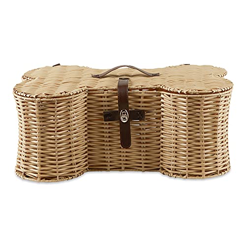 Bone Dry Toy Basket, Polypropylene, Beige Plastic Wicker, Small, 17.5x11x7.5 von Bone Dry