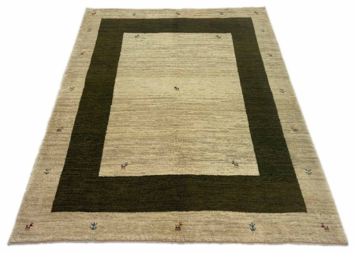 Teppich Perserteppich Gabbeh 206 x 159 cm, Borento, rechteckig, Handgeknüpft von Borento