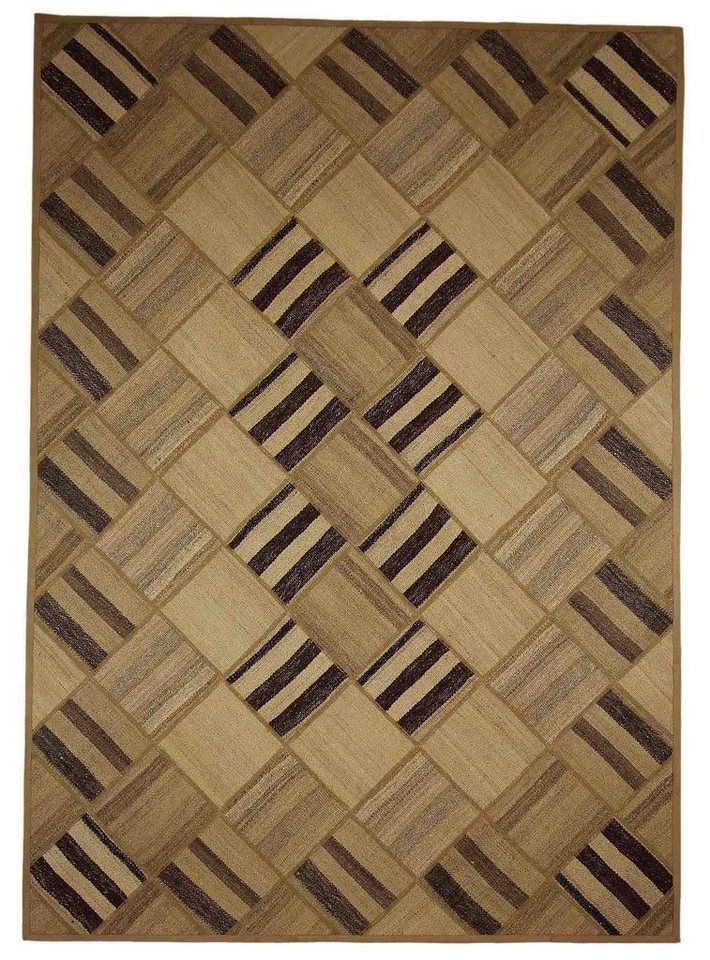 Teppich Perserteppich Patchwork-Kelim 251 x 178 cm, Borento, rechteckig, Höhe: 4 mm, Handgewebt von Borento
