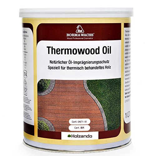 1 Liter Thermowood Natur Thermoholz Öl Holzöl (Mittel - 59) von Borma Wachs