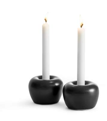 Born in Sweden Kerzenhalter Apple klein 2er Pack schwarz, Nicht zutreffend von Born in Sweden