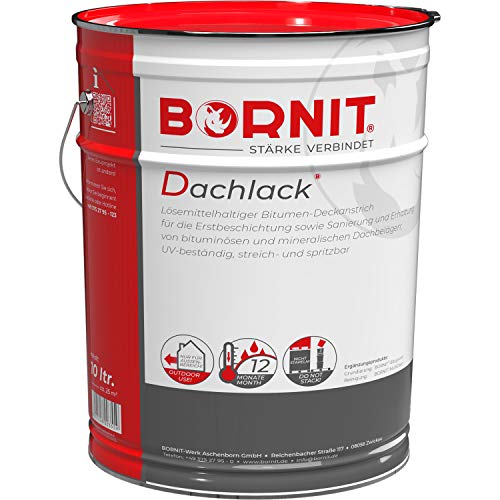 Bornit - Dachlack Bitumen-Dachanstrich | Sanierung | Dach- u. Schweißbahnen - Größe: 10 L von BORNIT