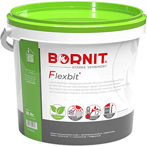 Bornit - Flexbit Bitumen-Latex-Beschichtung | lösemittelfrei | Flachdach - Größe: 25 L von BORNIT