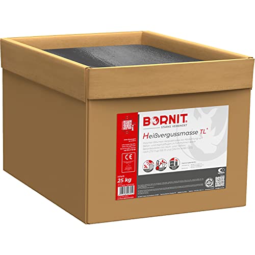 Bornit - Heißvergussmasse TL Reparatur von Schäden in Asphalt und Beton - Gebindegröße: 25 kg von BORNIT