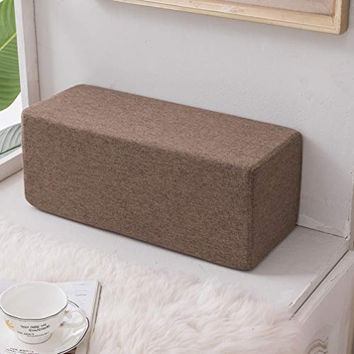 BoruisX Quadratische Kissen, Sofakissen, Stützkissen, gefülltes Bett, Sofa, Lücke, Memory-Schaum, abnehmbar, waschbar, tragbar, (braun, M: 15 x 15 x 50 cm) von BoruisX