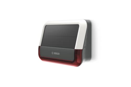 Bosch Smart Home Außensirene, kabellose Alarmanlage mit Solarpanel, warnt per 3-fachen Alarmierung hörbar, sichtbar und via Push-Nachricht von Bosch Smart Home