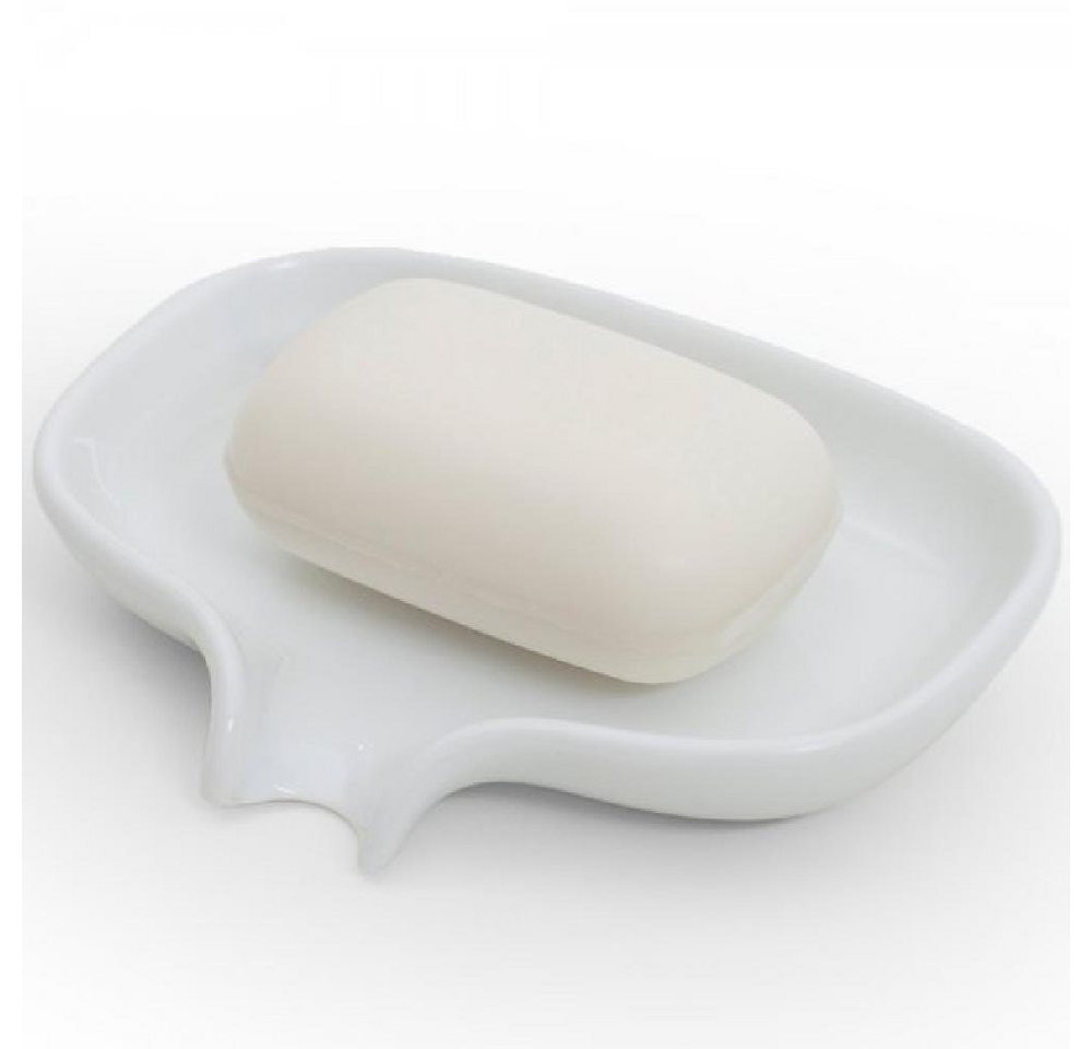 Bosign Waschtisch-Set Seifenablage mit Ablauf Soap Saver Porzellan Weiß von Bosign