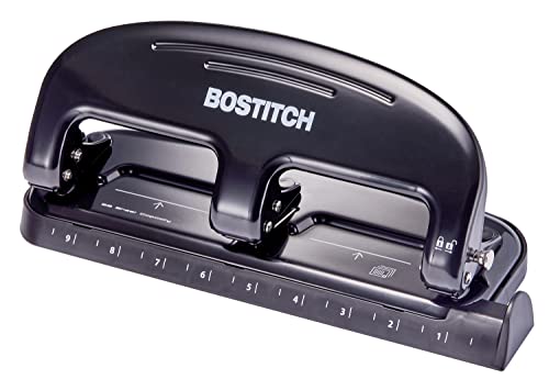 Bostitch EZ Squeeze™ 20 Blatt 3-Locher, Silber/Schwarz (HP20) von Bostitch