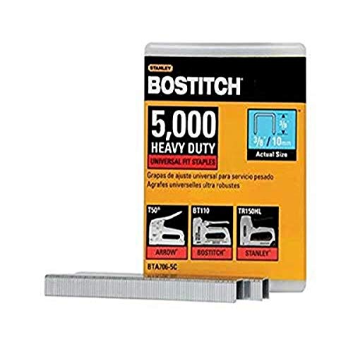 Bostitch Heftklammern, robust, Bauqualität, 3/8 x 2/5 Zoll, 5000 Stück (BTA706-5C) von Bostitch