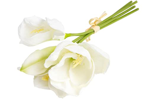 künstliches Amaryllis Bündel (weihnachtliche Blume) mit 3 Blüten und 1 Knospe Farbe: Creme-weiß von Botanic-Haus