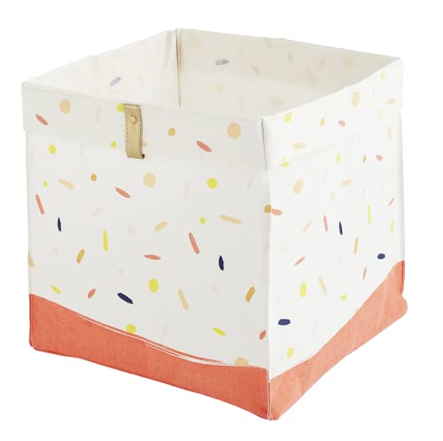 Box and Beyond Aufbewahrungsbehälter, Poly-Baumwolle, Weiß + Terracotta, 31x31x31cm von Box and Beyond