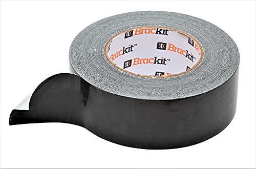 Panzertape | EXTRA LANG 50m X 48mm | Gewebeband | Gaffa Tape zum Reparieren, Befestigen, Bündeln, Verstärken oder Abdichten - Schwarz von Brackit