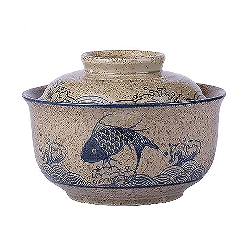 BradOc Suppenschüssel Groß mit Deckel Japanische Ramen Schüssel Keramik Noodles Bowl für Nstant Nudeln,Multi Colored,8.5in von BradOc