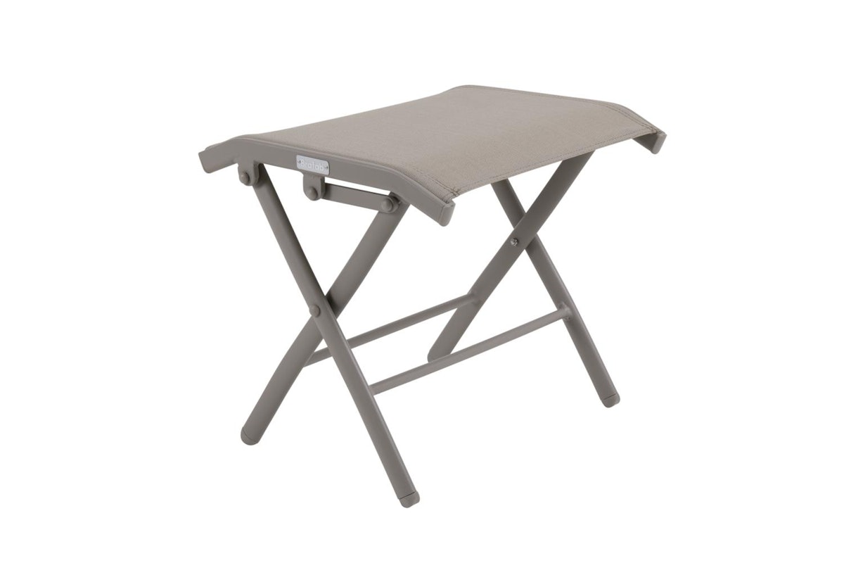 Brafab Fußhocker ANDY, Aluminium Khaki/Beige / Kunststoffgewebe Khaki/Beige von Brafab