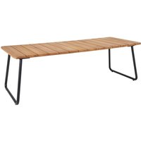 Brafab Nolli Gartenesstisch Aluminium/Teak schwarz/natur von Brafab