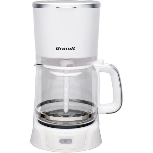 Brandt CAF1318S Kaffeemaschine mit Timer, 1000 W, weiß/silber von Brandt