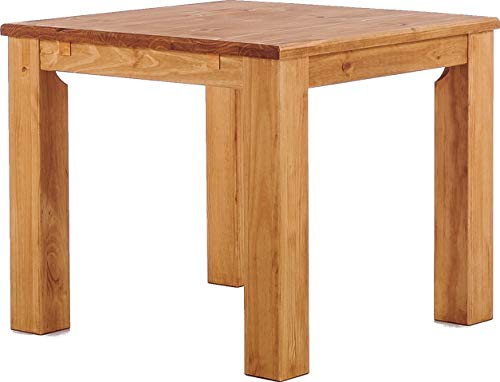 Esstisch Rio Classico 100x100 cm Honig Holz Pinie Massivholz Esszimmertisch Echtholz ausziehbar vorgerichtet für Ansteckplatten Brasilmöbel von B.R.A.S.I.L.-Möbel