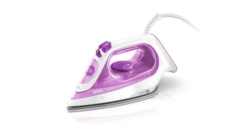 Braun TexStyle 3 SI 3030 PU Dampfbügeleisen – Bügeleisen mit FreeGlide 3D Bügelsohle, Selbstreinigungs Funktion, 2300 Watt, Dampfstoß 140g/min, 270 ml Wassertank, Violett von Braun Household