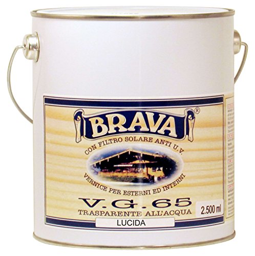 BRAVA 652 VG 65 Lack für Holz wasserfest glänzend, farblos, 2500 ml von Brava
