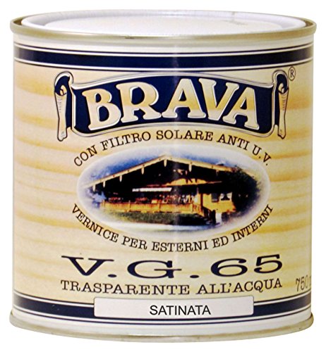 BRAVA 657S VG 65 Lack für Holz wasserfest seidenmatt, farblos, 750 ml von Brava