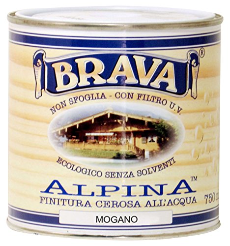 BRAVA alm7 Alpina Finish cerosa für Holz wasserfest, Mahagoni, 750 ml von Brava