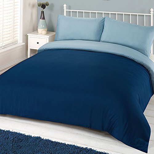 Brentfords Bettwäsche Spannbettlaken, Microfaser Soft Touch, Marineblau, Single, BRENTNABL61, Navy, einzelbett von Brentfords