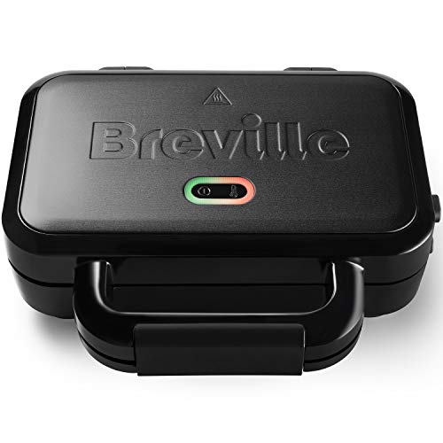 Breville Ultimate-Sandwichmaker mit extra tiefen Platten | Sandwichtoaster zum Toasten von 2 Scheiben | abnehmbare, haftfreie Platten | Edelstahl | schwarz [VST082X] von Breville