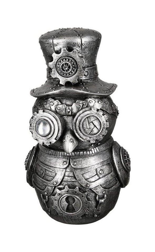 Brillibrum Dekofigur Zahnrad Design Steampunk Skulptur Polyresin Dekofigur Industrial von Brillibrum