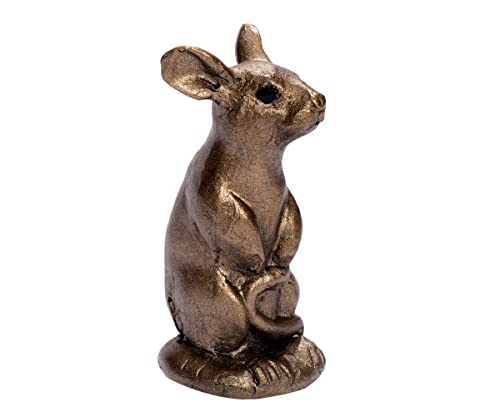 Brillibrum Design Kleine Maus Figur Bronze Skulptur Handarbeit Deko Maus putzend Kunstharz & Bronze Dekofigur Mouse small Hausmaus (Variante 2: 8 x 3,5 x 4 cm) von Brillibrum