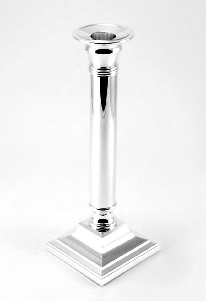 Brillibrum Kerzenständer Design Kerzenleuchter Silber Kerzenhalter 15 cm versilbert anlaufgeschützt Kerzenständer Tischdeko von Brillibrum