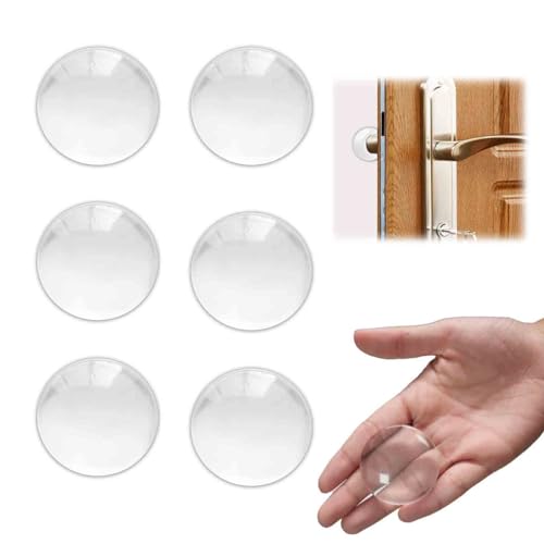 6 Stück Türstopper Wand Transparent, Gummipuffer, Gummipuffer Selbstklebend Langlebiger, Türstopper klinke aus PU-Kleber, Geeignet für Schranktüren, Türgriffe, Kühlschränke, Tischecken von Brohiazao