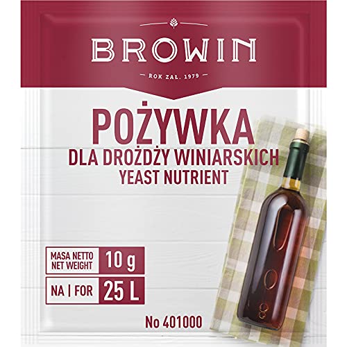 Browin 401000 Nährsalz für Weinhefe, universell, für Weiß-, Rose-, Rotweine 10g von Browin