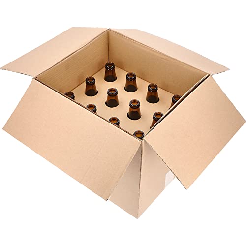 Browin 631434 Bierflasche 0,5 L – Karton von 12 St., Braunes Glas, Ideal für Bier, Cidre und kohlensäurehaltige Getränke von Browin