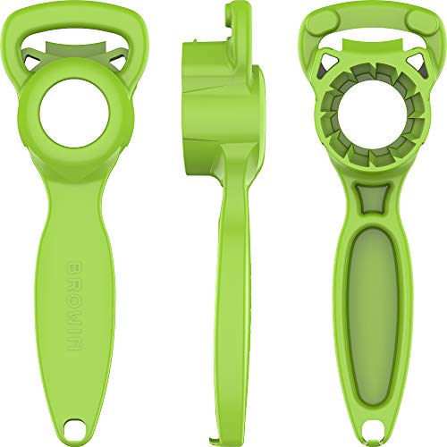 Browin Store Universal 3-in-1 Jar Opener for Cans, Lid Opener, Bottle Opener, Jar Opener, Screw Caps, Mason Jars - High Quality - for Elderly People (Green) von Browin