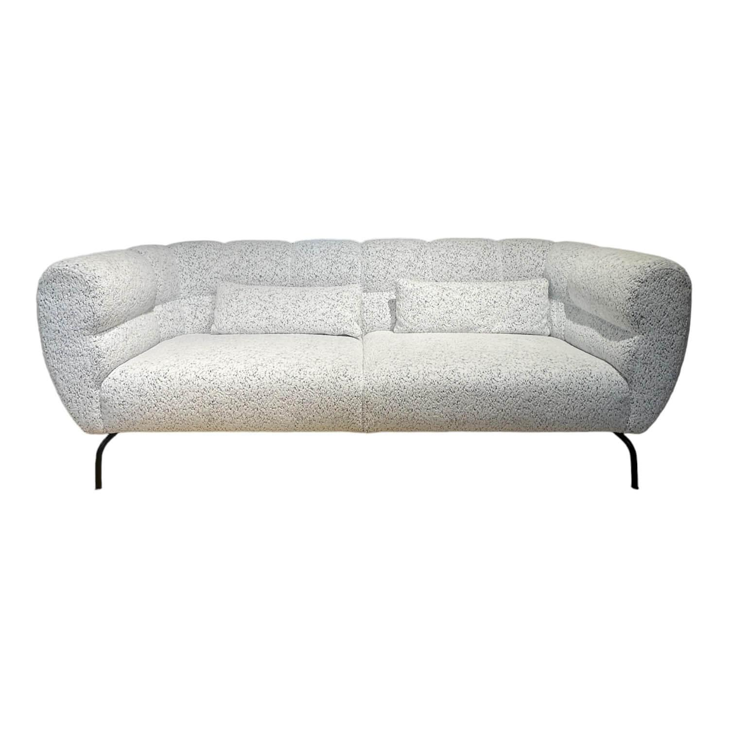 Sofa Magnolia Bezug Stoff 5276 49 Grau Metalluntergestell Schwarz Pulverbeschich... von Brühl