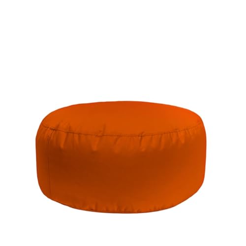 Bruni Pouf Sitzhocker L in Orange – runder Sitzpouf, Indoor und Outdoor als Fußhocker, Yoga-Sitzkissen, Meditationskissen geeignet… von Bruni