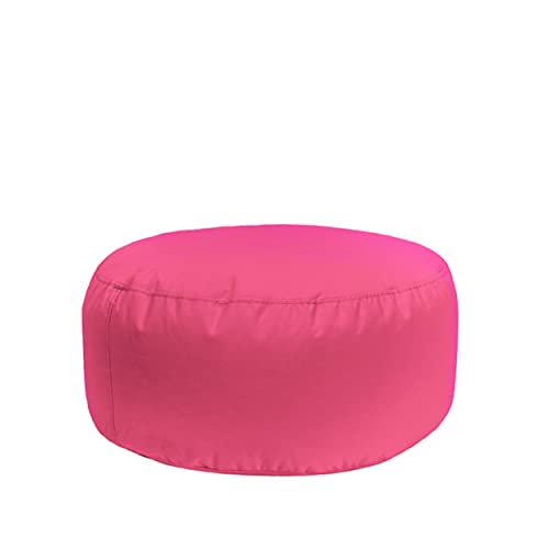 Bruni Pouf Sitzhocker L in Pink – runder Sitzpouf, Indoor und Outdoor als Fußhocker, Yoga-Sitzkissen, Meditationskissen geeignet von Bruni