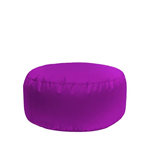 Bruni Pouf Sitzhocker L in Violett – runder Sitzpouf, Indoor und Outdoor als Fußhocker, Yoga-Sitzkissen, Meditationskissen geeignet von Bruni