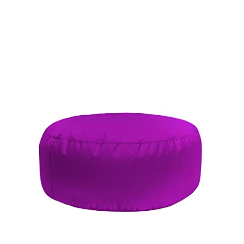 Bruni Pouf Sitzhocker M in Violett – runder Sitzpouf, Indoor und Outdoor als Fußhocker, Yoga-Sitzkissen, Meditationskissen geeignet von Bruni