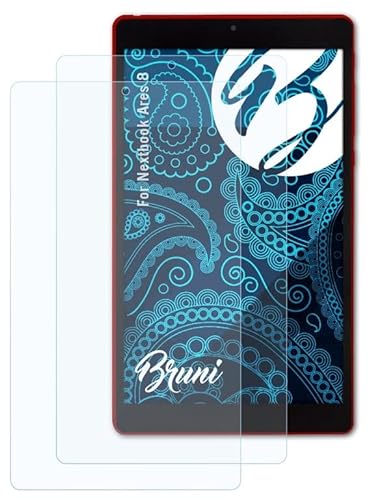 Bruni Schutzfolie kompatibel mit Nextbook Ares 8 Folie, glasklare Displayschutzfolie (2X) von Bruni