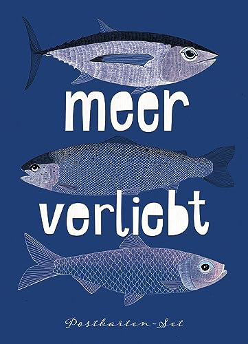 meer-verliebt "Fische": 10 Postkarten aus Naturpapier von Brunnen