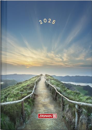 BRUNNEN Buchkalender Modell 796 (2025) „Mountain Trail“, 2 Seiten = 1 Woche, A5, 128 Seiten, Grafik-Einband, bunt von Brunnen