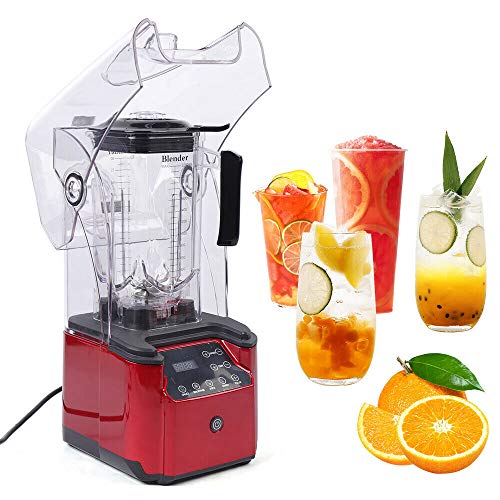 Blender Schalldichter Standmixer Eis Zerkleinerungs Mixer Smoothie Maker Mischer Entsafter Ice Cream Profi Barmixer Schalldichte Hochleistungsmixer Intelligent Make Schallschutz BehäLter von BuRuiYoten