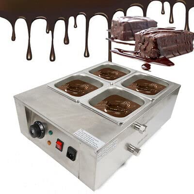 Schoko Schmelzen Schmelzer Electric Water Heating Chocolate Melter 220V Schokoladen TemperiergeräT 4-Topf SchokoladenschmelzgeräT 4 Pot Schokolade Wasserbad Schmelztopf Schmelztiegel von BuRuiYoten