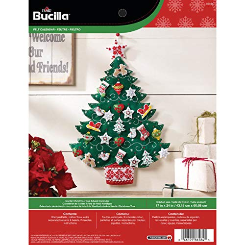 Bucilla Nordic Baum Advent Kalender-Applikation aus Filz von Bucilla